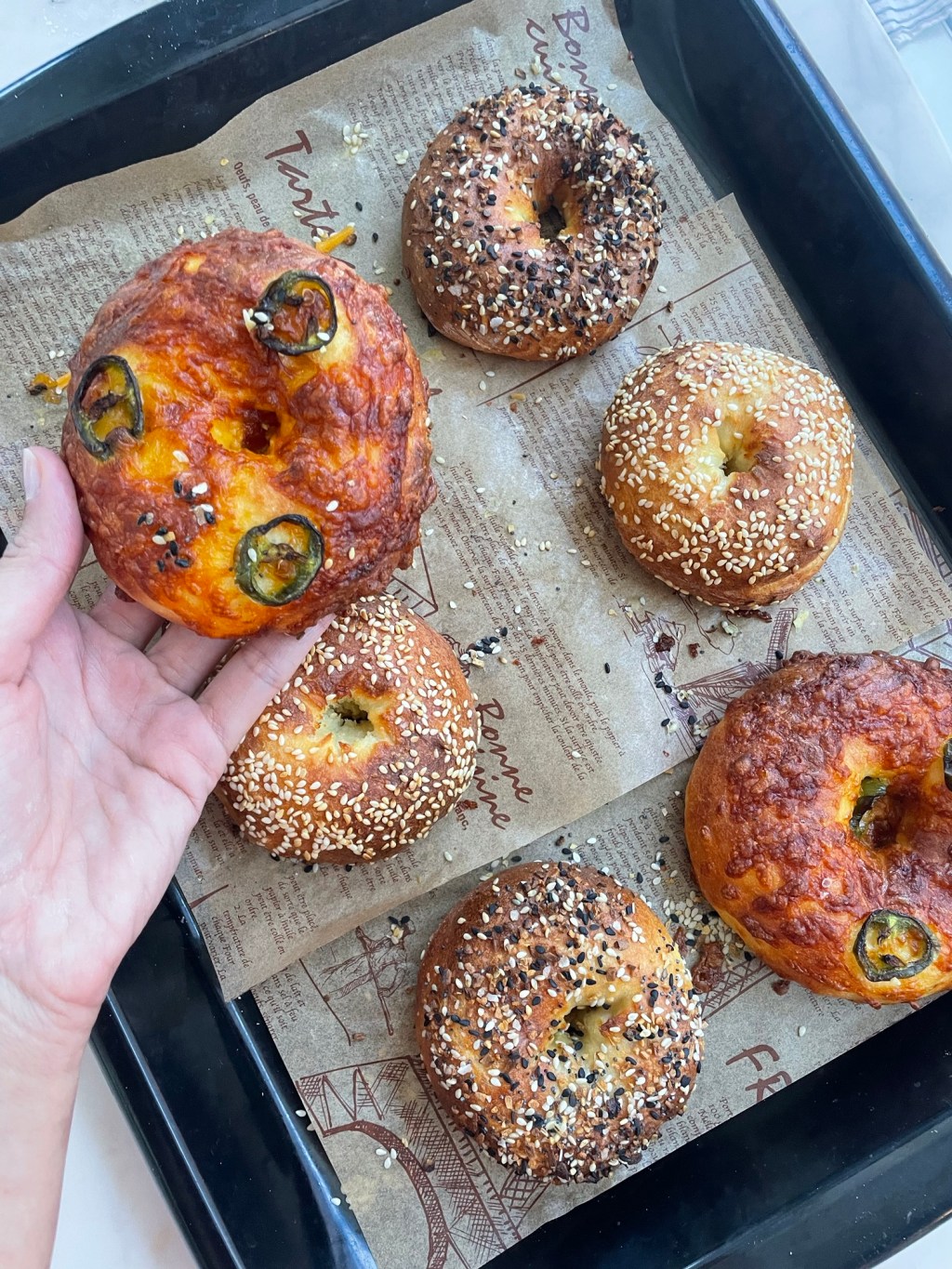 Easy 2-Ingredient Bagels (Oven-Baked, No&nbsp;Yeast!)