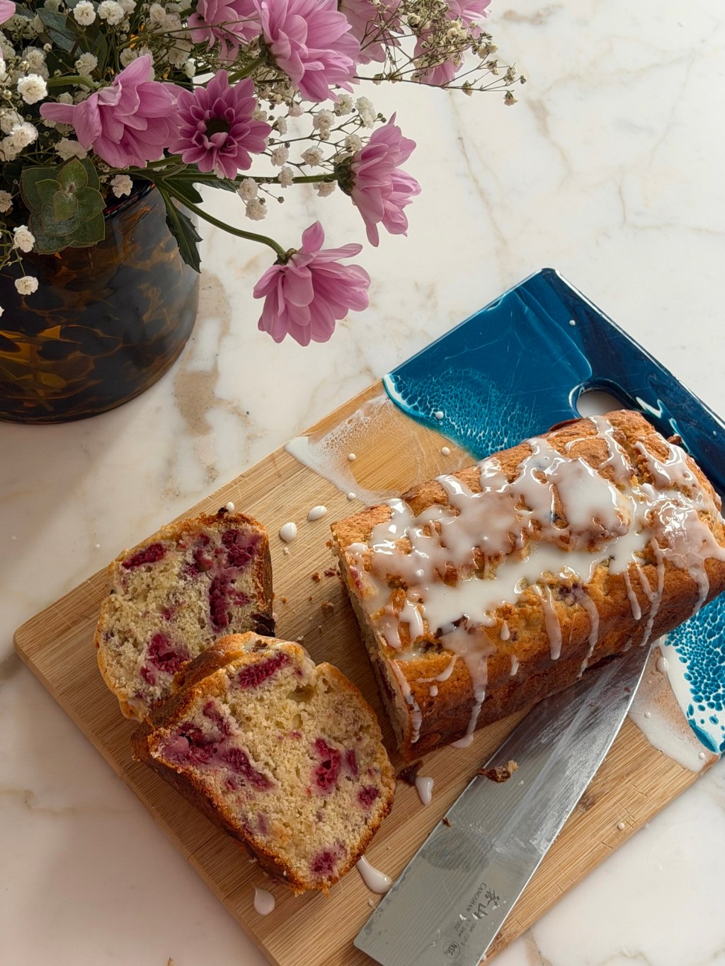Raspberry Lemon White Chocolate Loaf